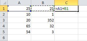 Fórmulas sencillas en Excel