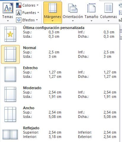 diseño de página. márgenes