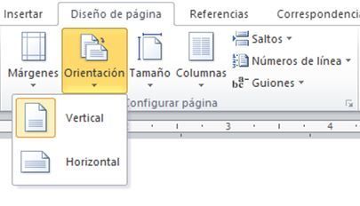 Diseño de página. Orientación