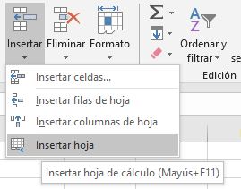 hojas en Excel