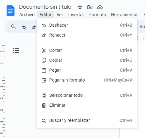 Copiar y mover texto en Google Docs