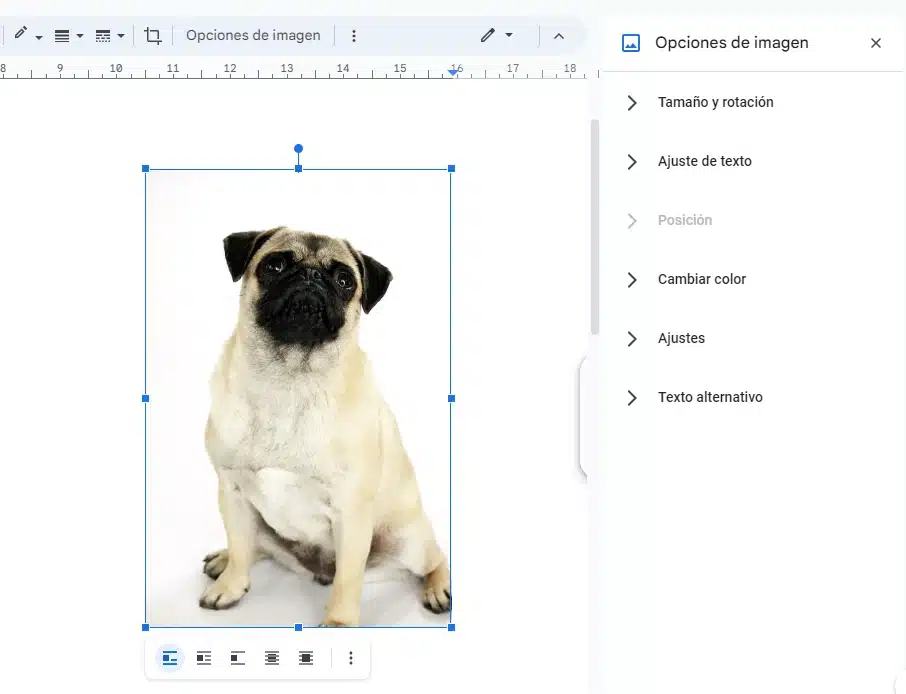 Herramientas de Imágenes en Google Docs